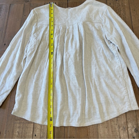Soft Surroundings Jacket Cardigan Small Beige Linen Cotton Preppy Academia - Picture 8 of 10